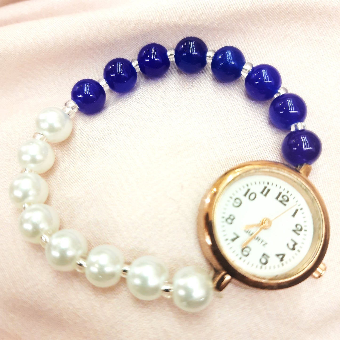 Luxury Beads Infinity Bracelet - Deep Blue