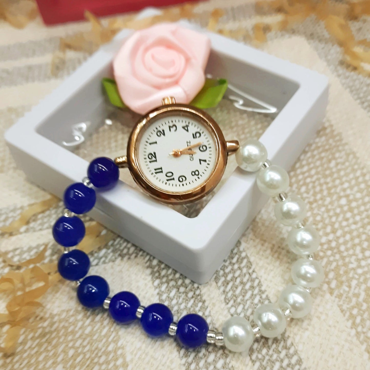 Luxury Beads Infinity Bracelet - Deep Blue
