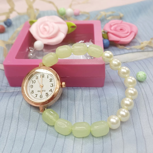 Luxury Beads Infinity Bracelet - Lemon Green