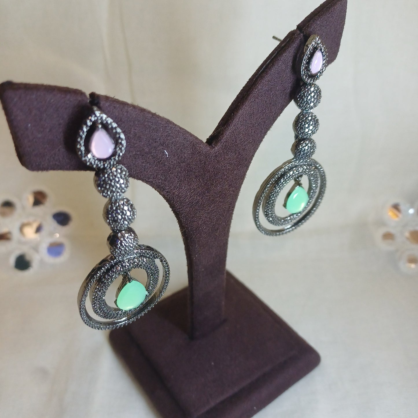 Diamond Diva pastel multi earlobes