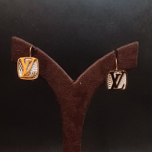 Sparkling Diamond Louise Vuitton Earrings - Anti tarnish AD