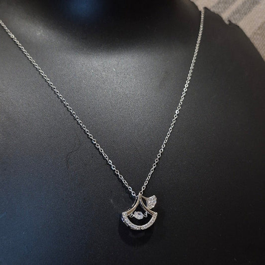 Diamond buzz silver chain pendant for daily office college wears