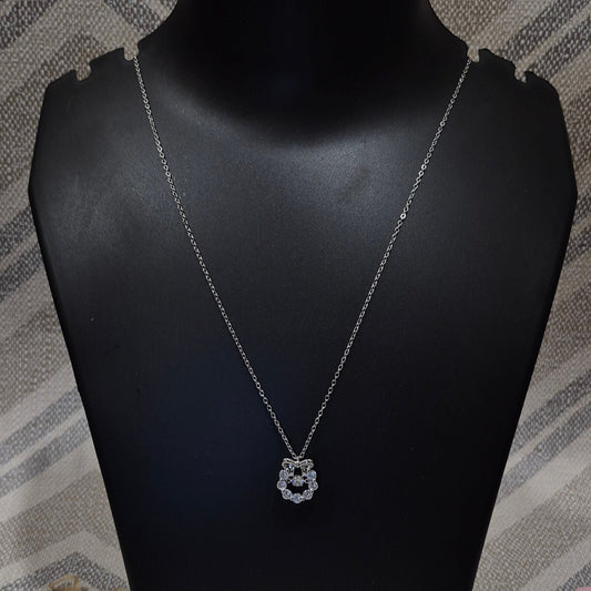 Diamond buzz silver chain pendant_2 daily office college wears