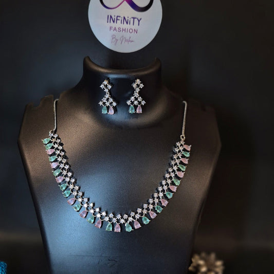 Diamond Choker Set- American Diamond Trending