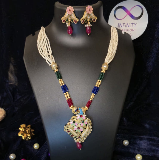Heritage Inspired Design Premium Pearl Necklace with Jukmkas 3