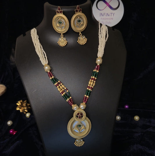 Heritage Inspired Design Premium Pearl Necklace with Jukmkas 4