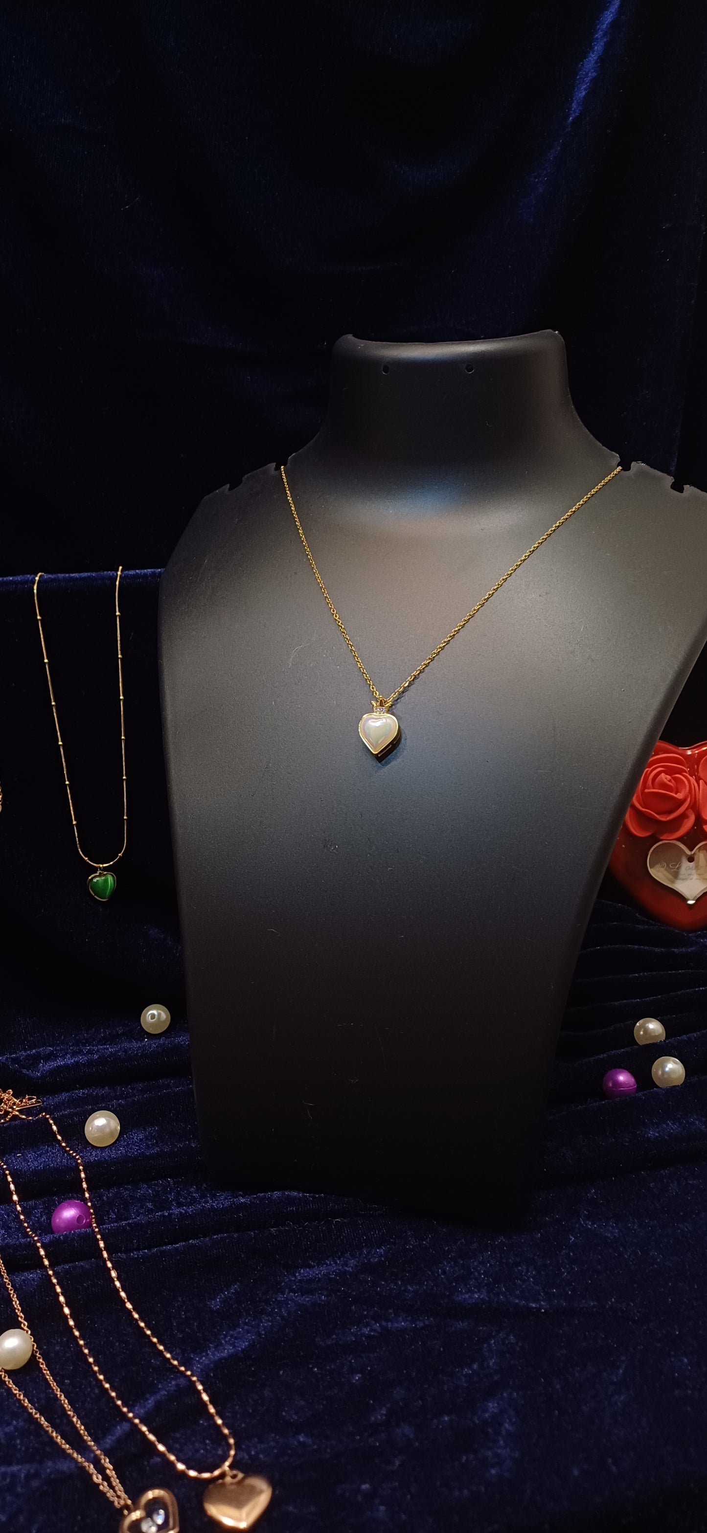 Pure love chain with heart pendant_anti tarnish