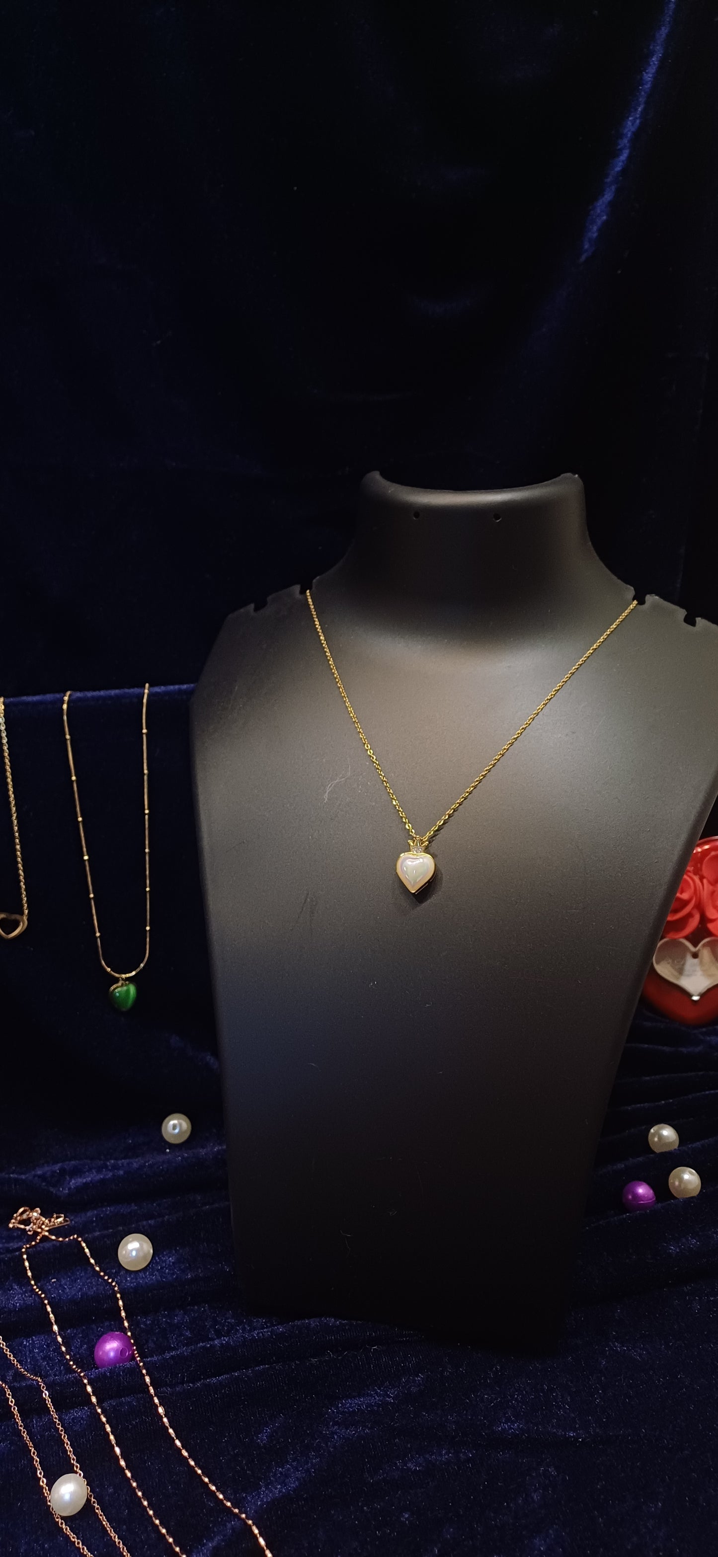 Pure love chain with heart pendant_anti tarnish