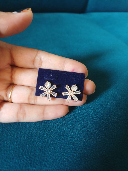 Crystal studs Daily wears Anti_tarnish