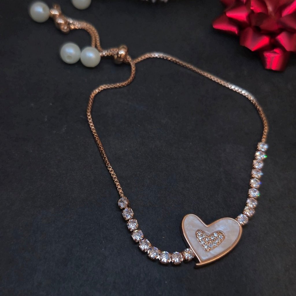 Heart shape American Diamond Bracelet 2