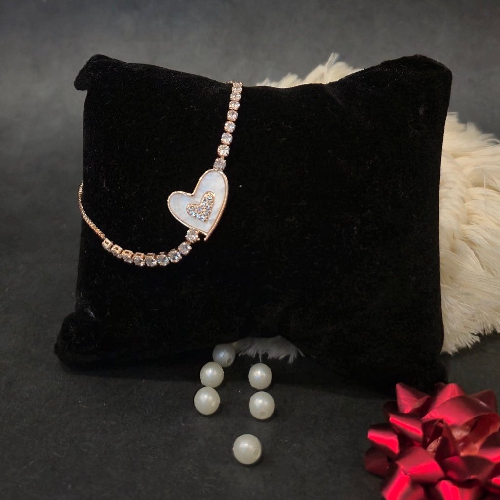 Heart shape American Diamond Bracelet 2