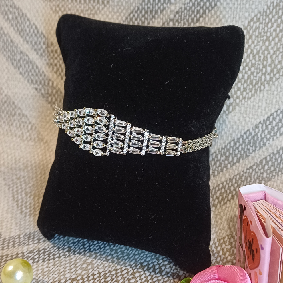 Diamond packed kada bracelet
