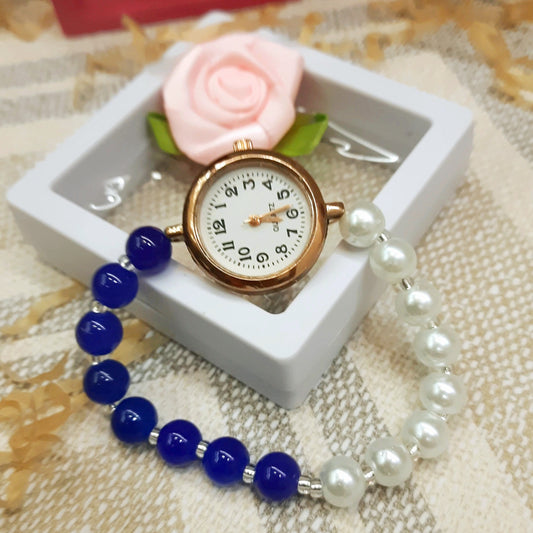 Luxury Beads Infinity Bracelet - Deep Blue