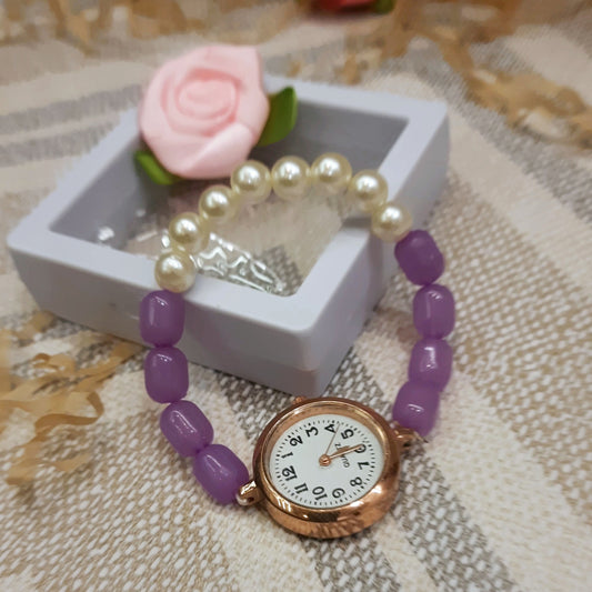 Luxury Beads Infinity Bracelet - Purple